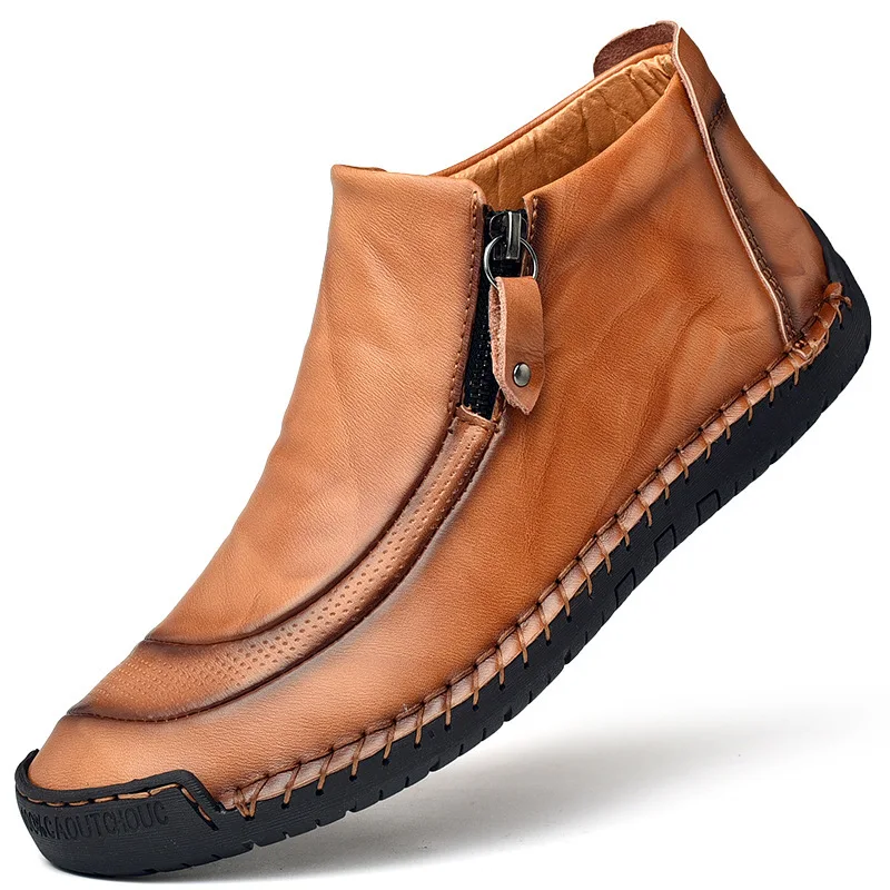 Genuine Leather Men Boots Handmade Ankle Boots British Style Mens Casual Shoes Comfortable Sneakers Man Moccasins Zapatos Hombre
Genuine Leather Men Boots Handmade Ankle Boots British Style Mens Casual Shoes Comfortable Sneakers Man Moccasins Zapatos Hombre