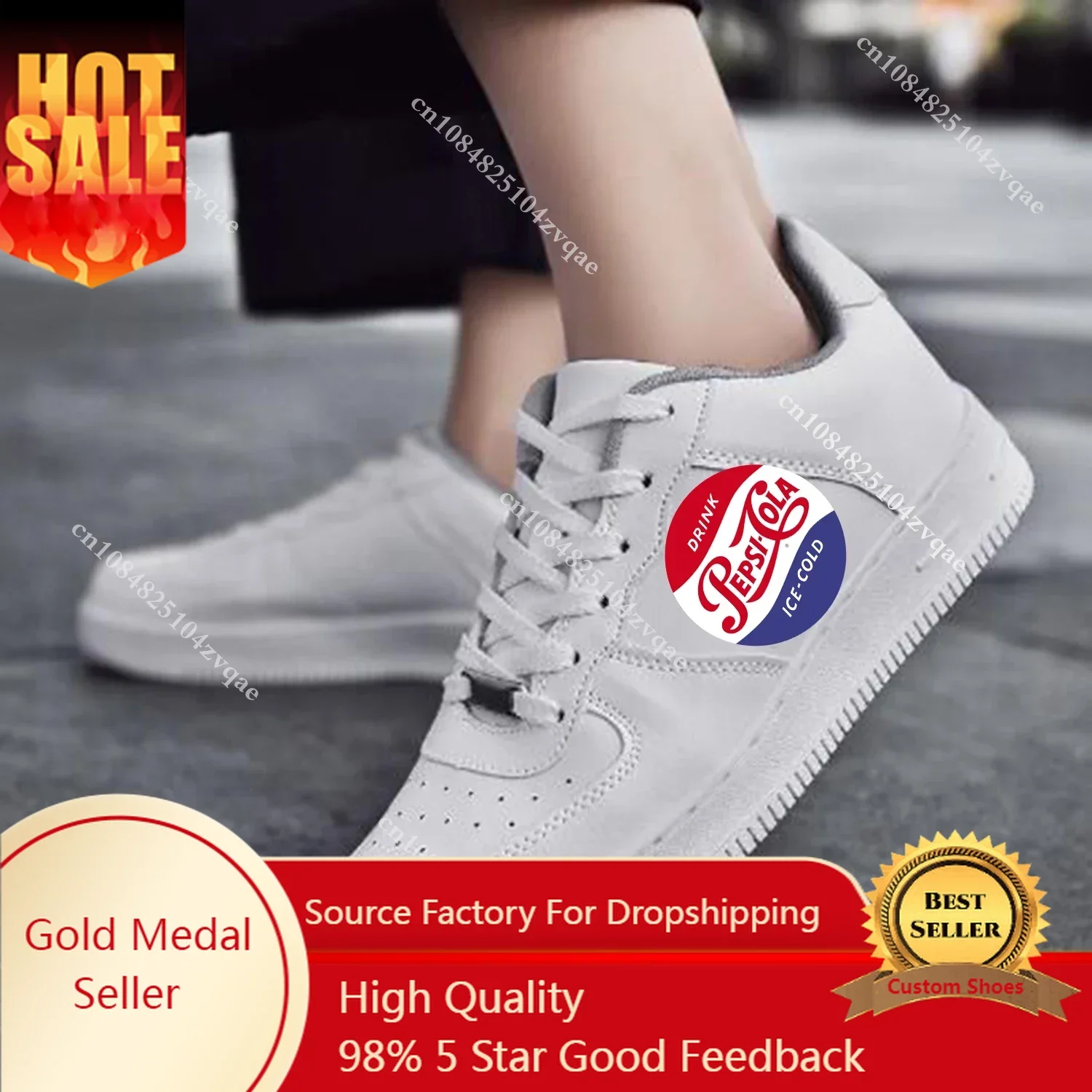 

P-Pepsi-Cola AF Basketball Mens Womens Sports Running High Quality Flats Force Sneakers Lace Up Mesh Customized Made Shoe DIY