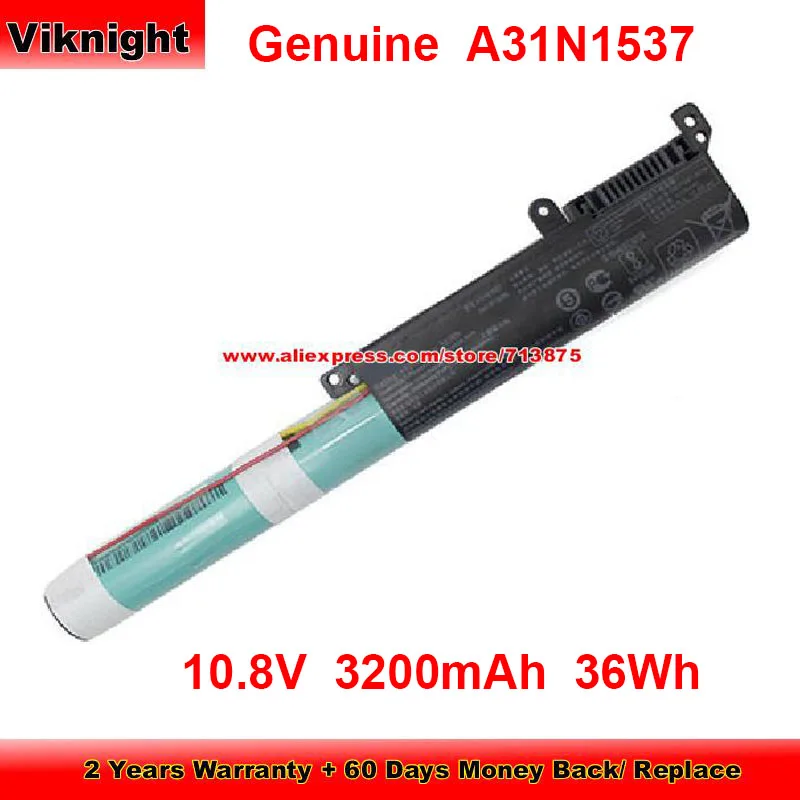 Genuine A31N1537 Battery A31N1601 for Asus VivoBook Max X541N X541U X441SC-3G F541NA R541UA-RB51 X541SA 10.8V 3200mAh 36Wh
Genuine A31N1537 Battery A31N1601 for Asus VivoBook Max X541N X541U X441SC-3G F541NA R541UA-RB51 X541SA 10.8V 3200mAh 36Wh