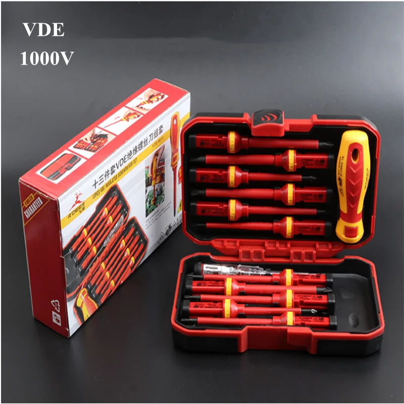One Word Cross Electrician Insulated Screwdriver Set German VDE High Resistance 1000V Flattened Screwdriver Insulated Pliers
One Word Cross Electrician Insulated Screwdriver Set German VDE High Resistance 1000V Flattened Screwdriver Insulated Pliers