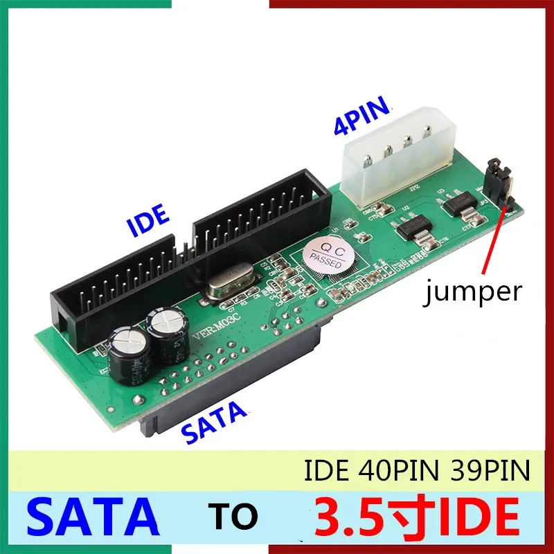 

Адаптер SATA-IDE переходник интерфейса Pata в Sata для 22-контактного 2,5 "3,5" Serial ATA На 40-контактный жесткий диск HDD