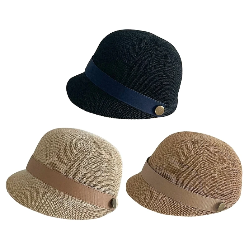 

Соломенная шляпа от солнца для маленьких девочек, летняя пляжная шляпа, детская полая кепка, дышащая