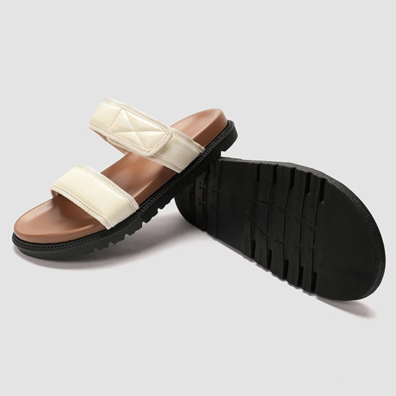 Fashion Round Toe Soft Sole Platform Sandal Women Open Toe Narrow Band Flat Sandals Summer Comfort 35-43 Large Size Beach Shoes 29 S916f80ee4b074e7ab18e2b37a9457cf8o