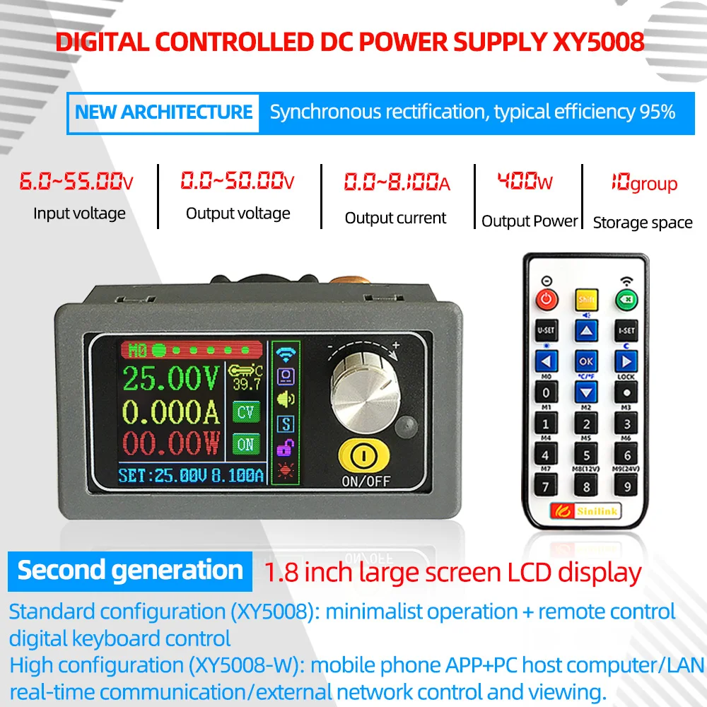 

DC-DC Buck Converter 400W 50V 8A Variable CC CV Adjustable Power Supply Module Step-Down Voltage Regulator Power WIFI APP