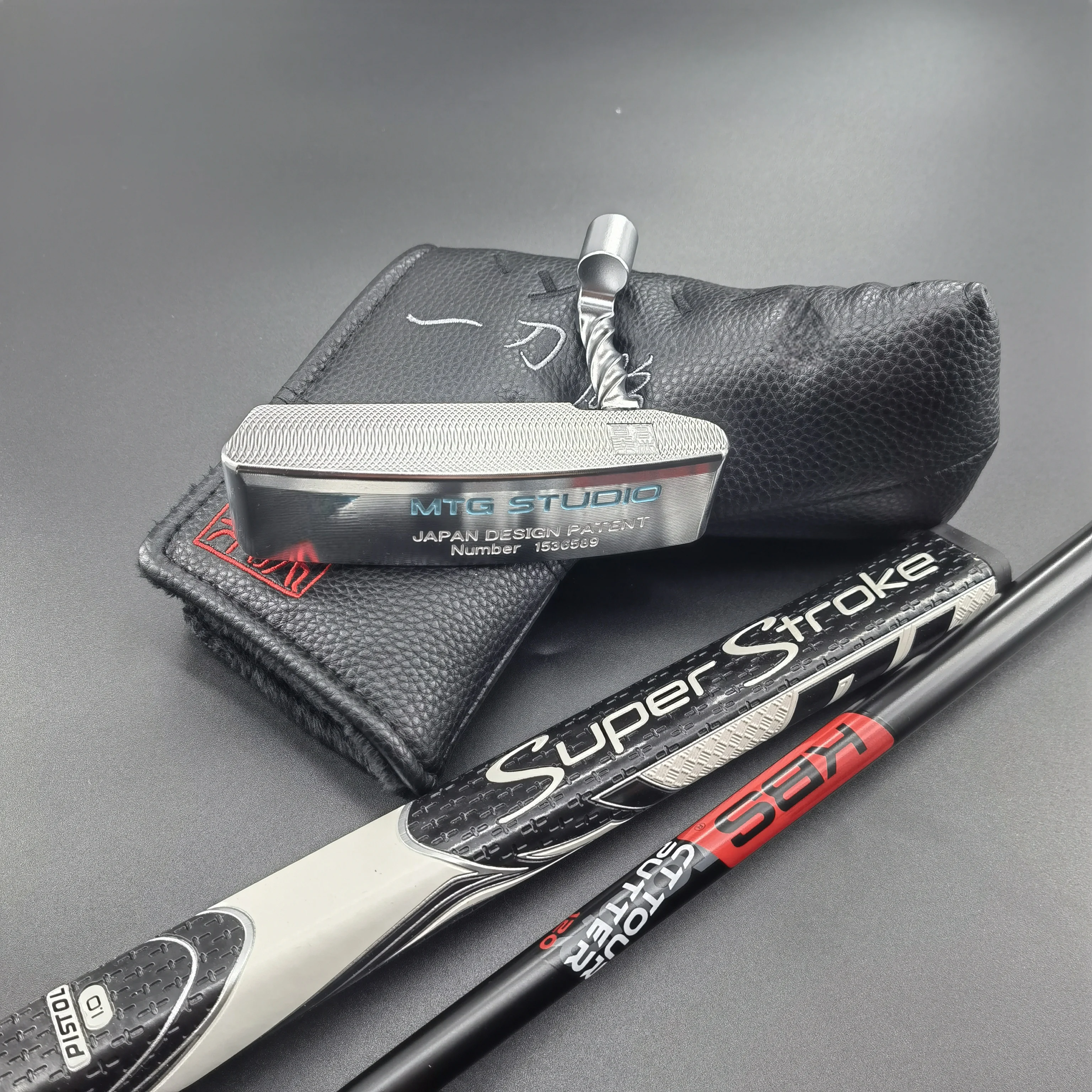 

One knife carving putter silver/black step or distort golf neck genuine Stainless steel golf clubs KBS black shaft SS golf grip
