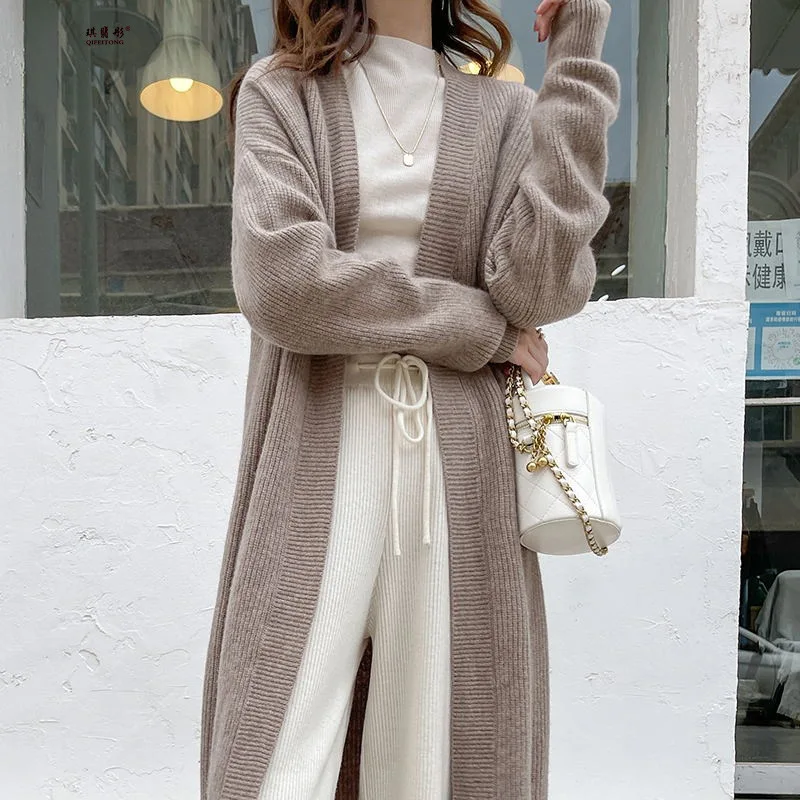 Knitted Cardigan Autumn Winter 2023 Casual V Neck Mid Length Coat Fashion Loose Solid Color Knit Tops Sweater Office Lady
Knitted Cardigan Autumn Winter 2023 Casual V Neck Mid Length Coat Fashion Loose Solid Color Knit Tops Sweater Office Lady