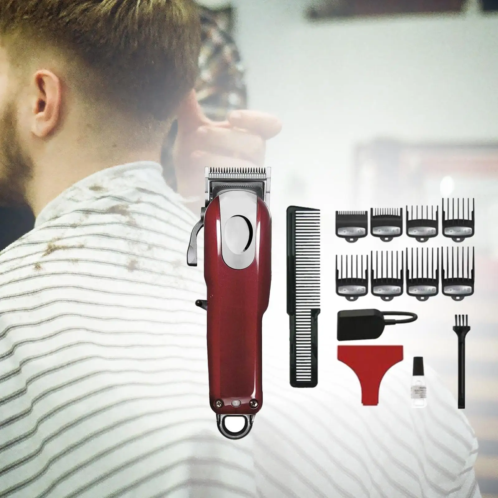 Electric Hair Clipper 8148 Hair Cutting Kit UK Plug Multifunctional with Oil Bottle for Stylists Cordless Use Professional
Electric Hair Clipper 8148 Hair Cutting Kit UK Plug Multifunctional with Oil Bottle for Stylists Cordless Use Professional
