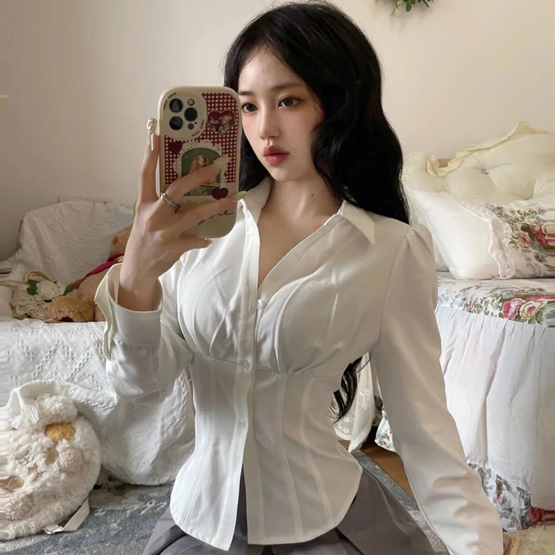 MEXZT пикантные белые туники рубашки для женщин Jk в стиле преппи с длинным рукавом Тонкая Студенческая блузка японский однотонный Повседневный Топ с отложным воротником
MEXZT пикантные белые туники рубашки для женщин Jk в стиле преппи с длинным рукавом Тонкая Студенческая блузка японский однотонный Повседневный Топ с отложным воротником