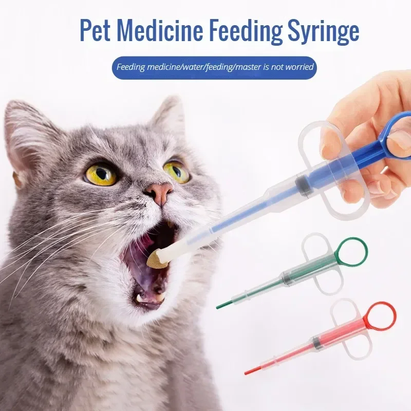 

5pcs Pet Pills Applicator Cat Dogs Syringe Medicine Water Milk Tube Feeder Insect Repellent Supplies Can Pet Pills Feeders