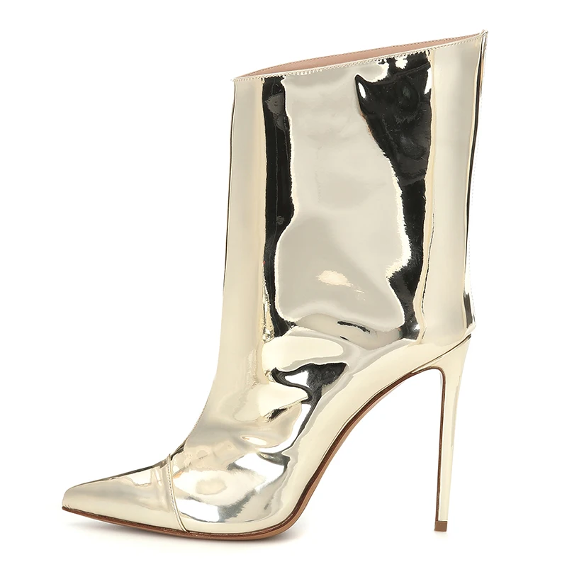 2023 New Gold Patent PU Leather Short Boots for Women Stilettos High Heel Party Dress Booties Ladies Large Size Mid-calf Boot
2023 New Gold Patent PU Leather Short Boots for Women Stilettos High Heel Party Dress Booties Ladies Large Size Mid-calf Boot