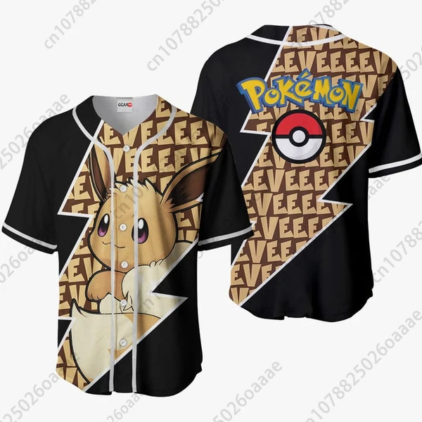 Pokemon Eevee Baseball Jersey Mens Women Short Sleeve Sports Jersey Pikachu PKM Baseball Jersey Kids Fashion Shirt Top
Pokemon Eevee Baseball Jersey Mens Women Short Sleeve Sports Jersey Pikachu PKM Baseball Jersey Kids Fashion Shirt Top