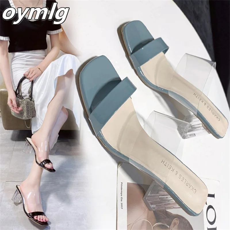 Transparent crystal heel sandals female summer new style outer wear thick heel fairy wind one word with high heel sandals
Transparent crystal heel sandals female summer new style outer wear thick heel fairy wind one word with high heel sandals