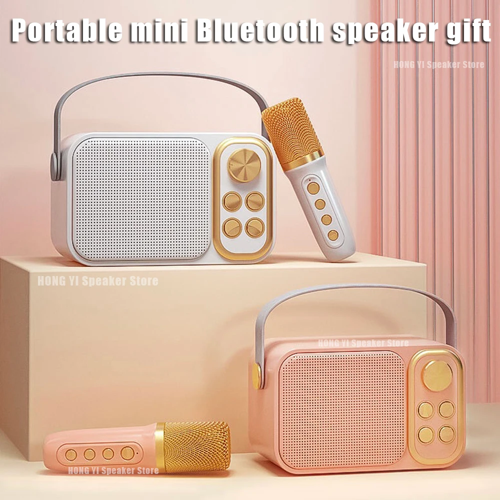 Outdoor Portable Mini Karaoke Bluetooth Speaker With Wireless Microphone Card Subwoofer High Volume Caixa De Som Children's Gift
Outdoor Portable Mini Karaoke Bluetooth Speaker With Wireless Microphone Card Subwoofer High Volume Caixa De Som Children's Gift