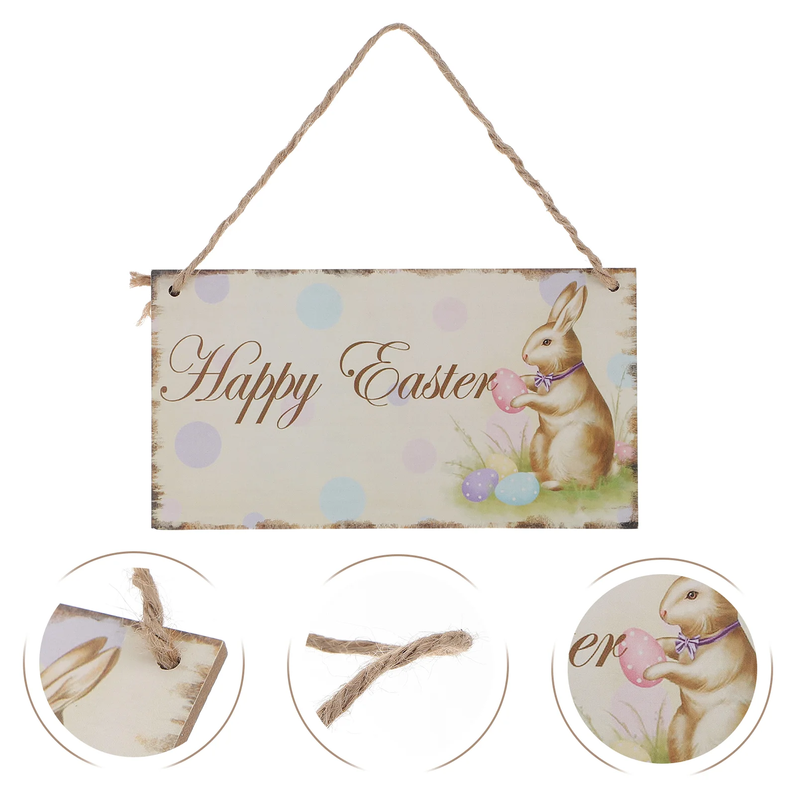 Wooden Hanging Sign Easter Board Garland Holiday Home Decor Happy Wall Decoration
Wooden Hanging Sign Easter Board Garland Holiday Home Decor Happy Wall Decoration