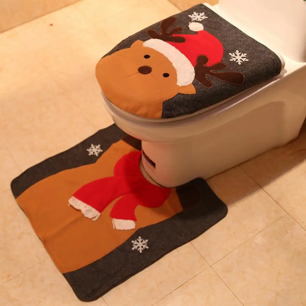 Santa Toilet Seat Set Festive Snowman Faceless Old Man Toilet Cover Set Non-slip Mat Decoration for Christmas Bathroom Festive
Santa Toilet Seat Set Festive Snowman Faceless Old Man Toilet Cover Set Non-slip Mat Decoration for Christmas Bathroom Festive