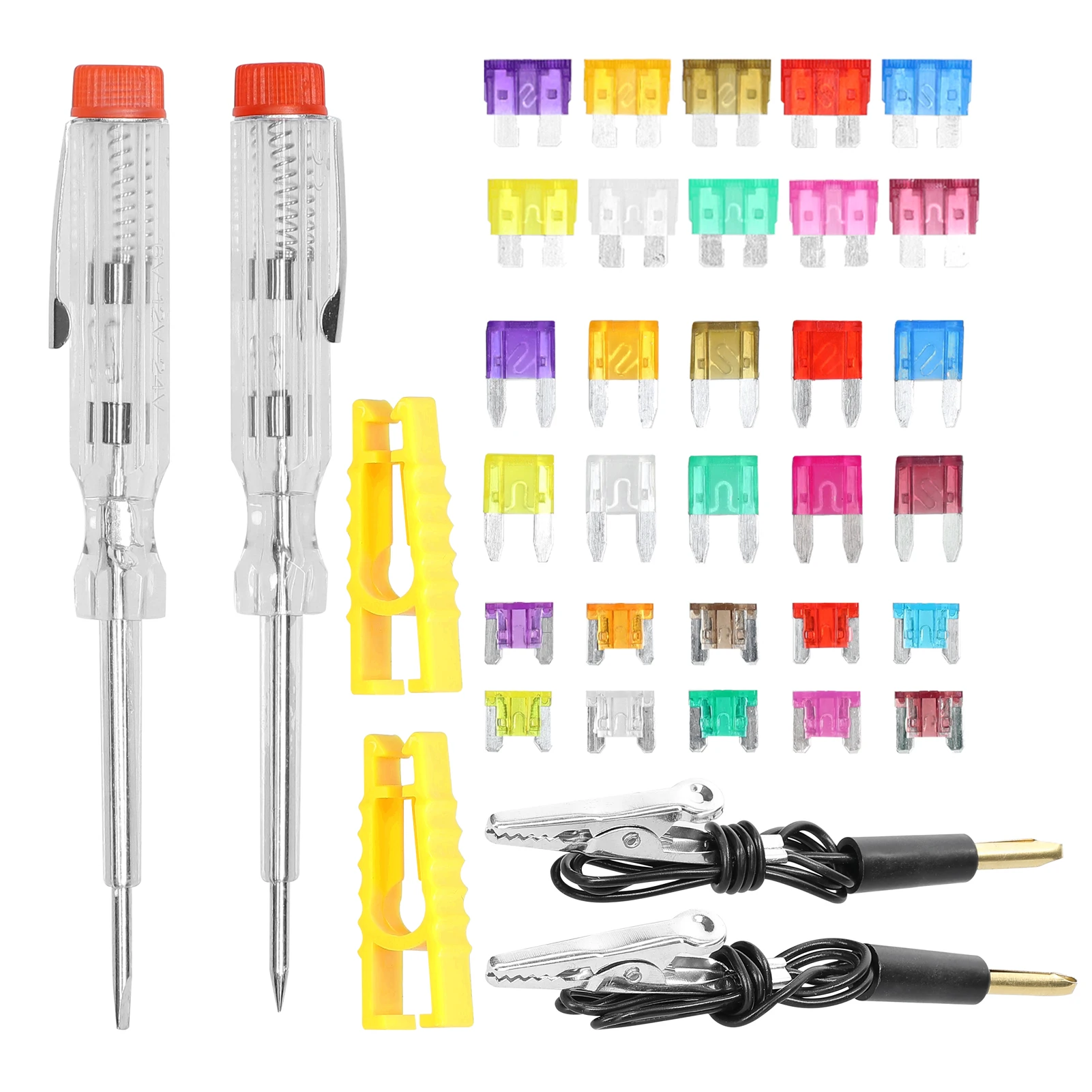 300pcs Fuses Assortment Kit Plug-in Blade Fuse with 2 Circuit Testers Storage Box for Car Truck SUV RV Marine Boat
300pcs Fuses Assortment Kit Plug-in Blade Fuse with 2 Circuit Testers Storage Box for Car Truck SUV RV Marine Boat