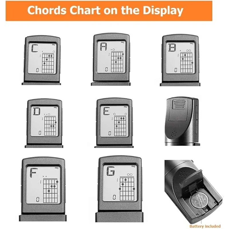 Pocket Guitar Chord Practice Tool, Portable Guitar Neck for Trainer Beginner w/a Rotatable Chords Chart Screen Pocket Guitar Chord Practice Tool, Portable Guitar Neck for Trainer Beginner w/a Rotatable Chords Chart Screen