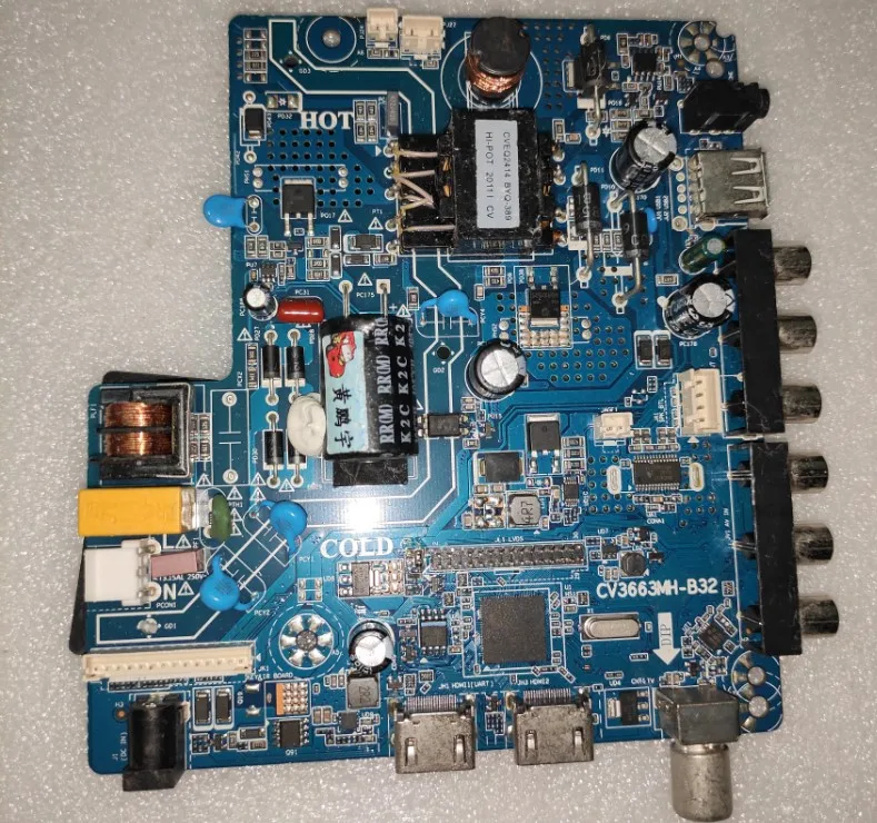 Free shipping! cv3663mh-b32 Three in one TV motherboard workiing good for led 35--44V 300MA
Free shipping! cv3663mh-b32 Three in one TV motherboard workiing good for led 35--44V 300MA