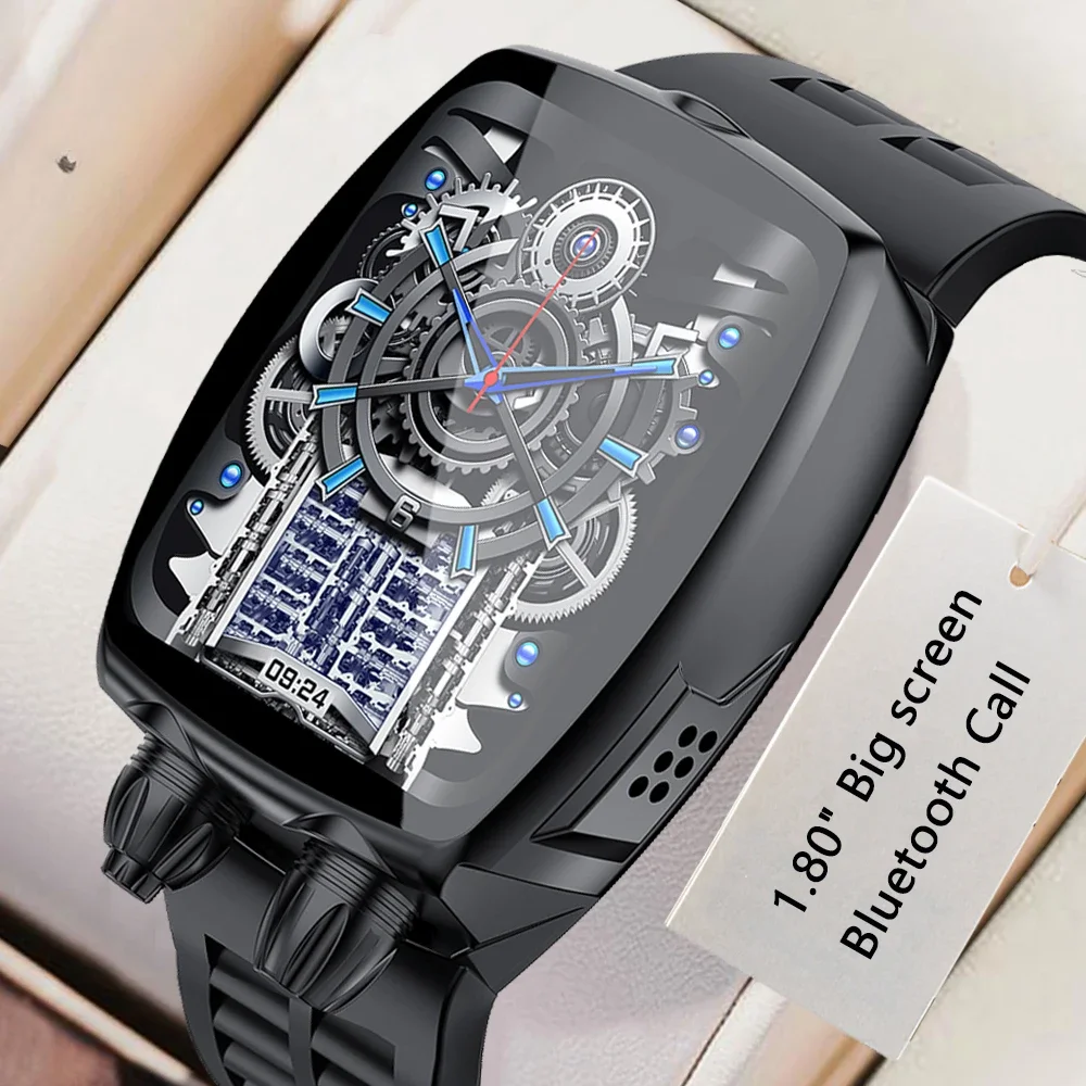 

Новинка 2024, мужские Смарт-часы с вызовом Bluetooth 1,8 дюйма, водонепроницаемость IP68, 3 АТМ, монитор сна, спортивный фитнес-трекер, смарт-часы для мужчин