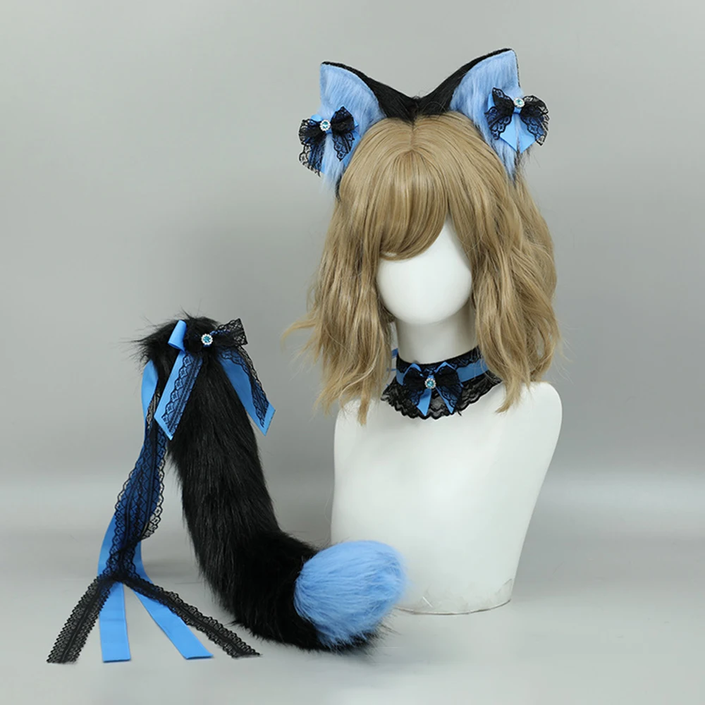 3Pcs Cute Cosplay Plush Cat Ears Headband Lace Collar Furry Tail Set for Women Girls Lovely Lolita Headwear Cartoon Party Props
3Pcs Cute Cosplay Plush Cat Ears Headband Lace Collar Furry Tail Set for Women Girls Lovely Lolita Headwear Cartoon Party Props