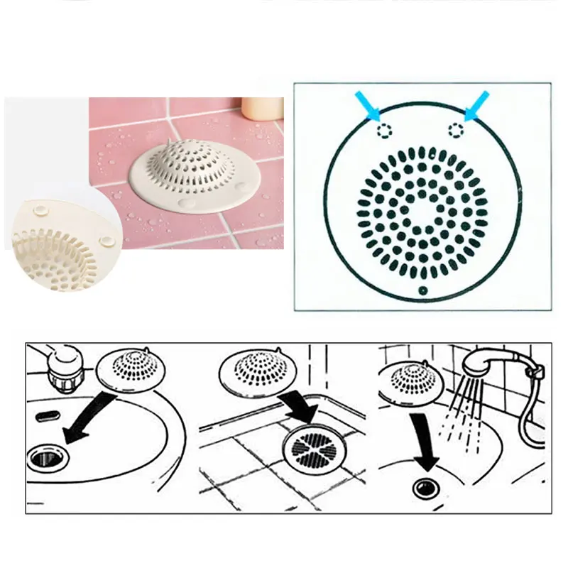 Silicone Kitchen Hair Catcher Strainer Stopper Mesh Bathroom Shower Drain Hair Rubbish Filter
Silicone Kitchen Hair Catcher Strainer Stopper Mesh Bathroom Shower Drain Hair Rubbish Filter