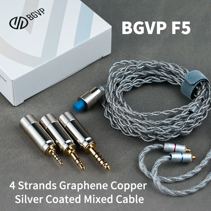 BGVP F5 MMCX Upgrade Cable 4 Strands 560 Cores Monocrystalline Copper Silver Plated 3 In 1 Interchangeable Plug Melody Original
BGVP F5 MMCX Upgrade Cable 4 Strands 560 Cores Monocrystalline Copper Silver Plated 3 In 1 Interchangeable Plug Melody Original