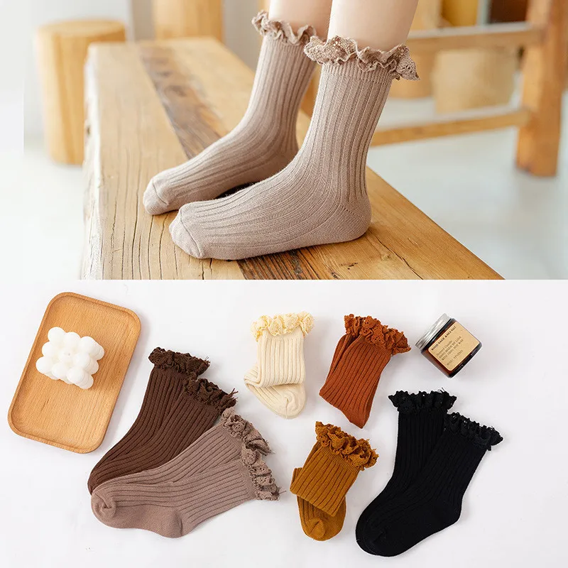 Ruffle Kids Knee High Socks Baby Girls Toddlers Long Soft Cotton Sock Lace Flower Children School Uniform Socks For 0-8 Years
Ruffle Kids Knee High Socks Baby Girls Toddlers Long Soft Cotton Sock Lace Flower Children School Uniform Socks For 0-8 Years