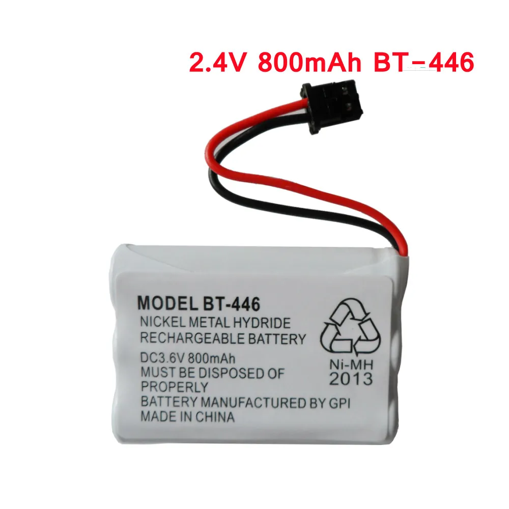 

3.6V 800mAh BT-446 Ni-MH Cordless Phone Rechargeable Battery Replacement for Uniden BP-446 BT-1005 ER-P512