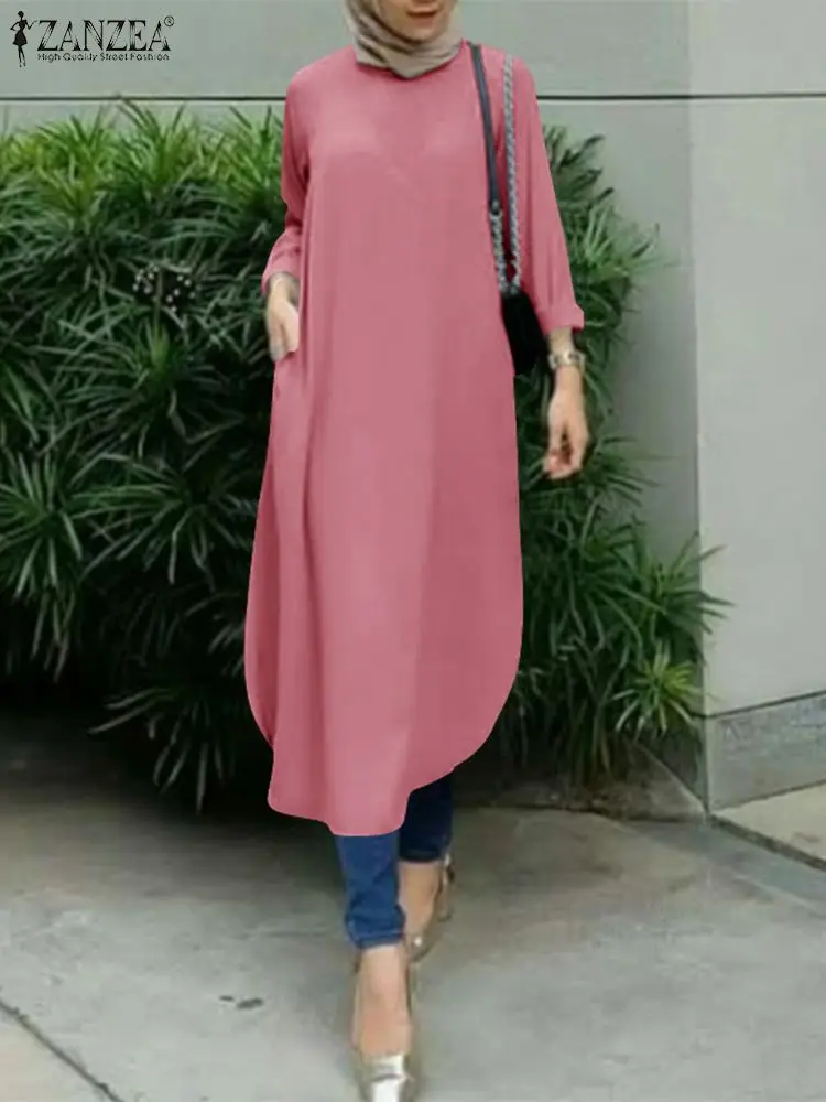 Autumn Long Shirt Muslim Fashion Blouse Women Casual O-Neck Long Sleeve Tops ZANZEA Turkey Abaya Vestidos Robe IsIamic Clothing
Autumn Long Shirt Muslim Fashion Blouse Women Casual O-Neck Long Sleeve Tops ZANZEA Turkey Abaya Vestidos Robe IsIamic Clothing