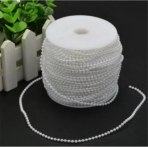 

10m in length 3mm Bead Pearl String (White) for Craft , Wedding Decoration AA7952