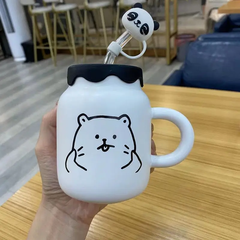Ceramic Little Bear Mug Cup with Straw Coffee Kawaii Cups Coffe Tea Set Mugs Ceramics Pottery Cofee Cute Go Drinkware Kitchen
Ceramic Little Bear Mug Cup with Straw Coffee Kawaii Cups Coffe Tea Set Mugs Ceramics Pottery Cofee Cute Go Drinkware Kitchen