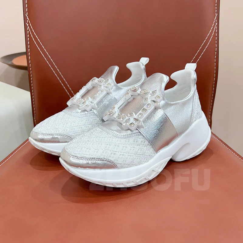 Women Sports Shoes Summer New Breathable Mesh Upper Drilling Buckle Decor Lady Flat Shoes Foot Sensation Comfortable Loafers
Women Sports Shoes Summer New Breathable Mesh Upper Drilling Buckle Decor Lady Flat Shoes Foot Sensation Comfortable Loafers