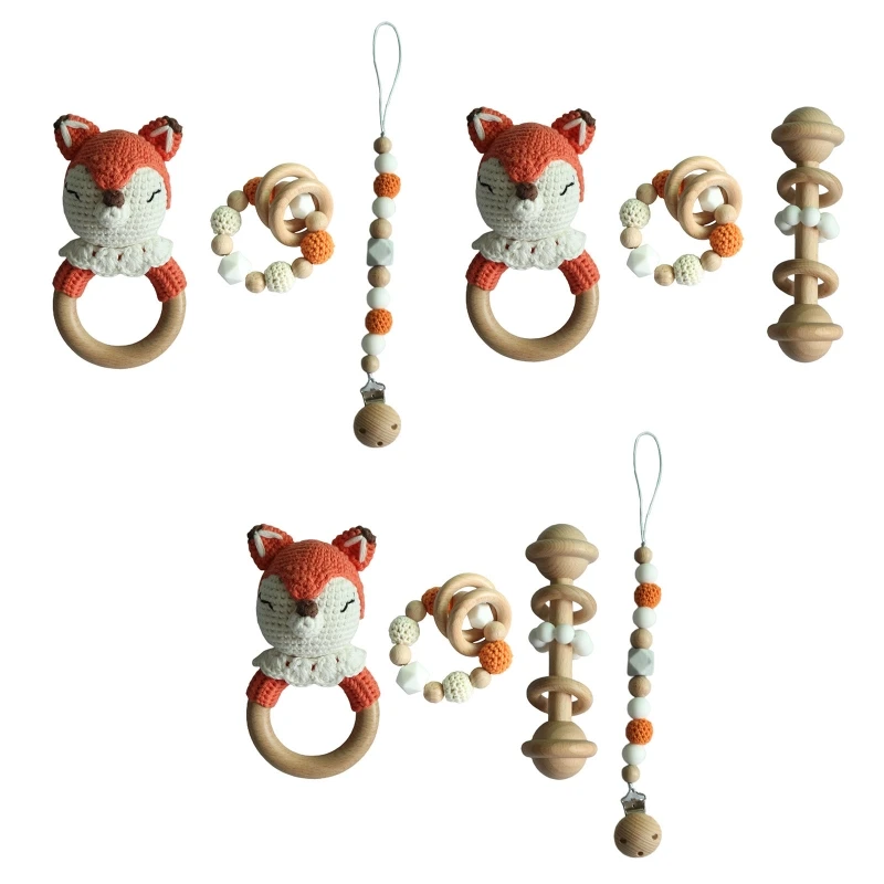 1 Set Infants Rattle Teether Baby Pacifier Clip Chain Newborn Holder Teething Bracelet Crochet Animal Soother Toy
1 Set Infants Rattle Teether Baby Pacifier Clip Chain Newborn Holder Teething Bracelet Crochet Animal Soother Toy