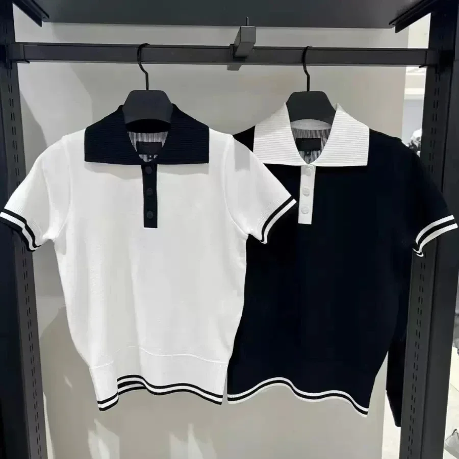 2024 Summer New Golf Clothing Women's T-shirt Thin Breathable And Slimming Collar Short Sleeved Knit Sweater
2024 Summer New Golf Clothing Women's T-shirt Thin Breathable And Slimming Collar Short Sleeved Knit Sweater