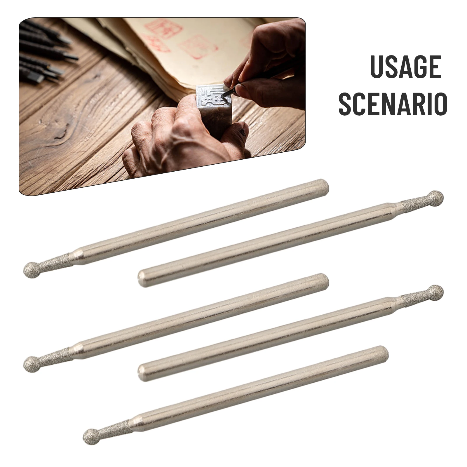 5pcs Ball Round Rotary Diamond Burr Drill Bit 0.5mm-3mm For Glass Tiles Stone Engraving Forming Drilling Filing
5pcs Ball Round Rotary Diamond Burr Drill Bit 0.5mm-3mm For Glass Tiles Stone Engraving Forming Drilling Filing
