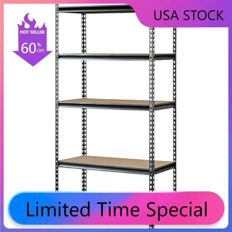 Muscle Rack UR361872PB5PAZ-SV Silver Vein Steel Storage Rack, 5 Adjustable Shelves, 72" Height x 36" Width x 18" Depth
Muscle Rack UR361872PB5PAZ-SV Silver Vein Steel Storage Rack, 5 Adjustable Shelves, 72" Height x 36" Width x 18" Depth