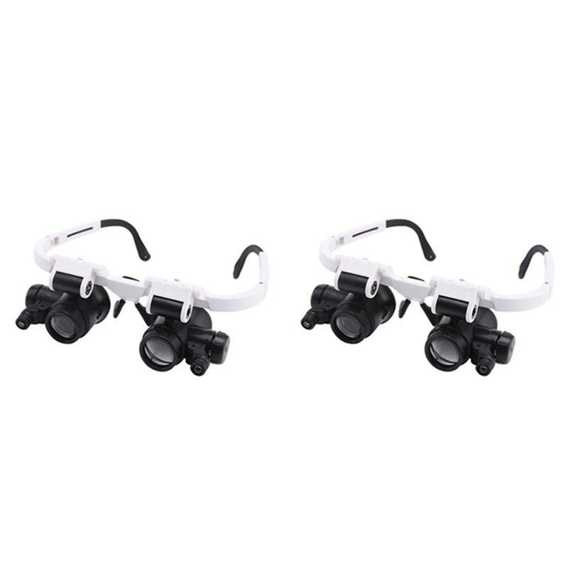 2Pcs 9892H-1 Spectacle Magnifier Multifunctional Headband Magnifying Glasses With Light With 8X 15X 23X Lens
2Pcs 9892H-1 Spectacle Magnifier Multifunctional Headband Magnifying Glasses With Light With 8X 15X 23X Lens