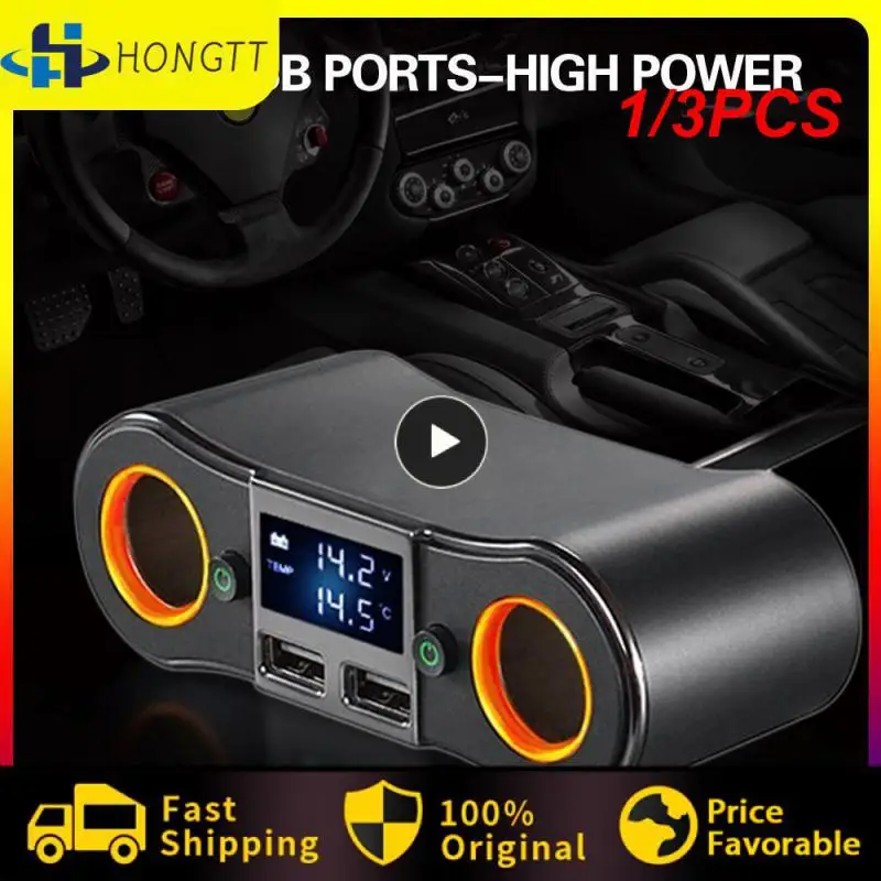 1/3PCS Car Charger Dual USB Car Charger with Two car cigarette lighters Socket Extension Splitter 0.5m Fast Port LED voltage
1/3PCS Car Charger Dual USB Car Charger with Two car cigarette lighters Socket Extension Splitter 0.5m Fast Port LED voltage