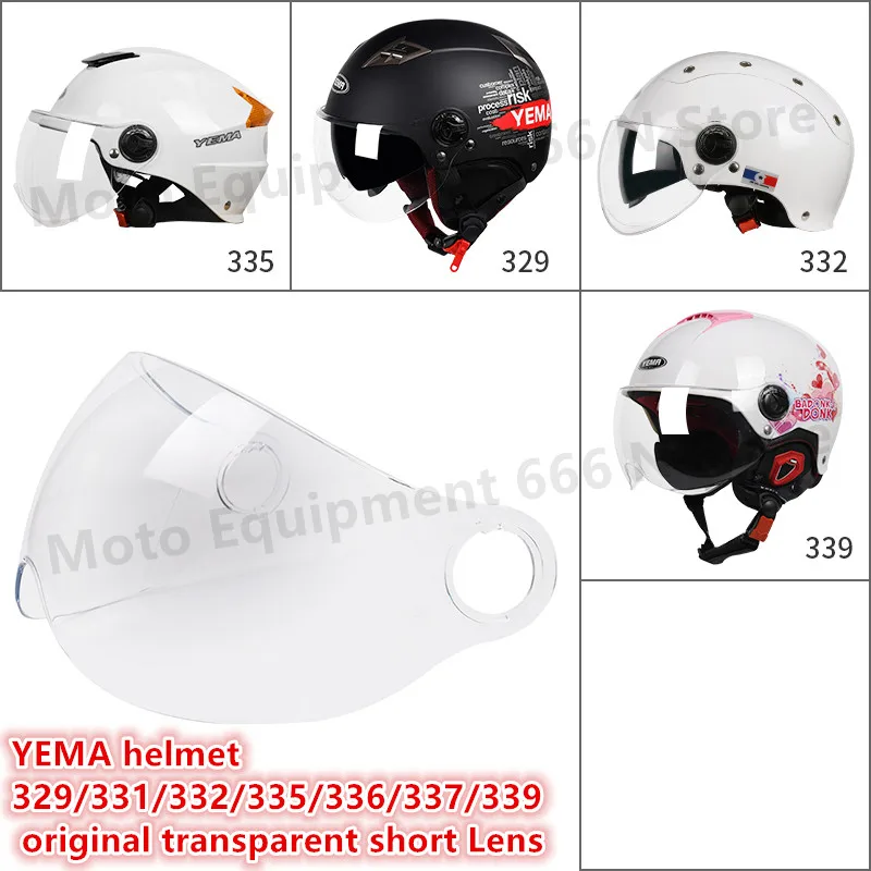 

YEMA Helmet 329/331/332/335/336/337/339 Original Transparent Anti Fog Lens Tea Colorful Visors Helmet Accessories