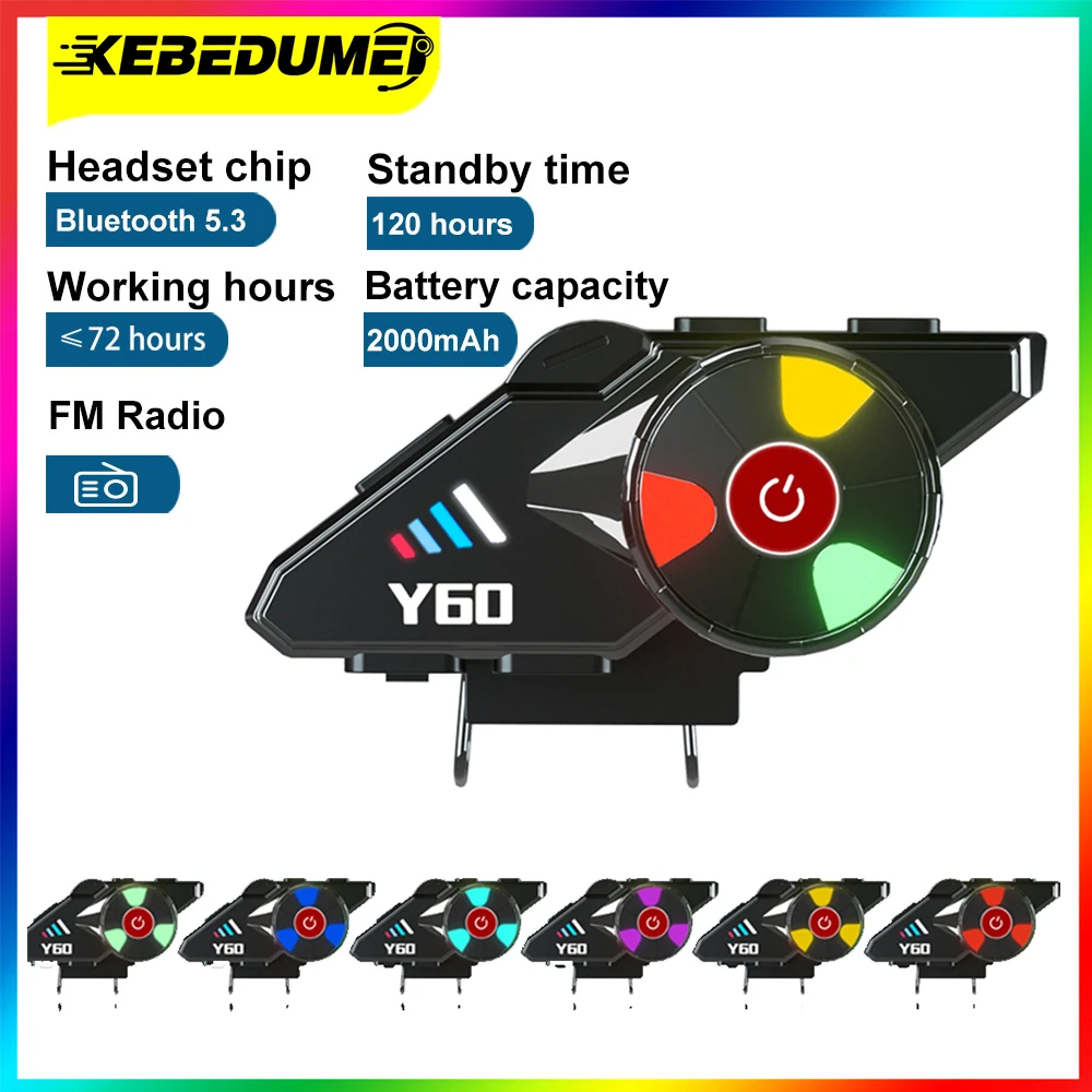 KEBIDUMEI Y60 Motorcycle Bluetooth FM Helmet Headset Wireless Waterproof Handsfree Call Music Earphone for Riders Moto Headset
KEBIDUMEI Y60 Motorcycle Bluetooth FM Helmet Headset Wireless Waterproof Handsfree Call Music Earphone for Riders Moto Headset