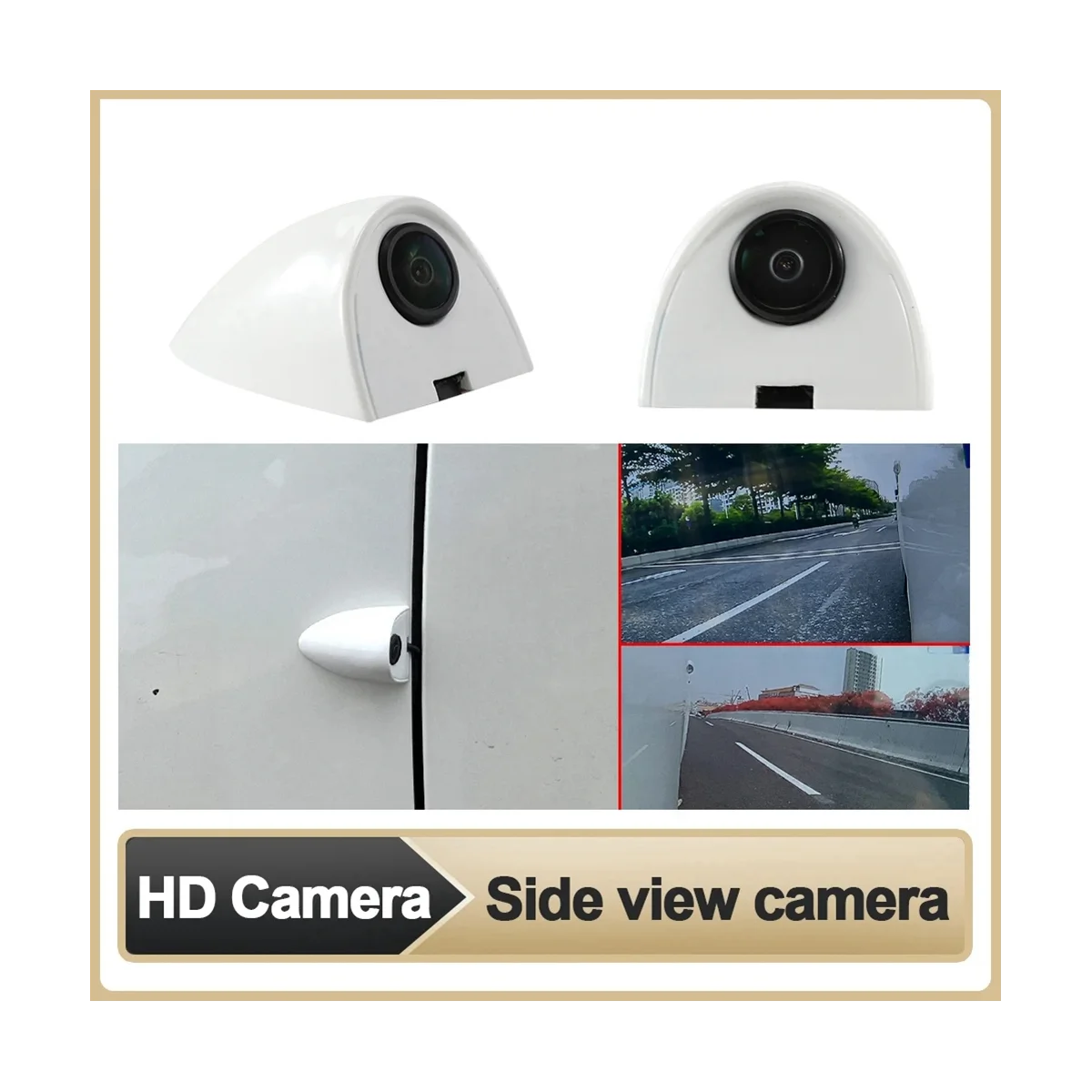 

Car Sticker Installation Side View Camera Night Vision HD Side View Blind Spot Parking Aid Left and Right Camera White