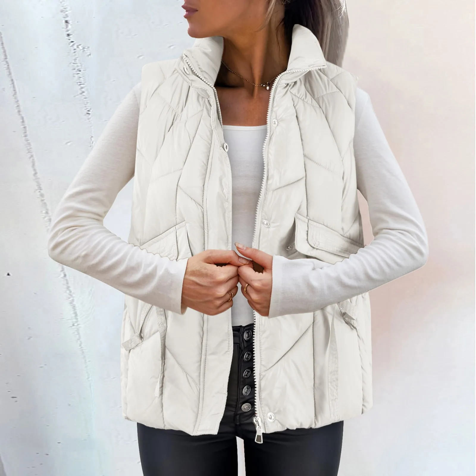 New 2023 Autumn Winter Korean Down Cotton Vest Women Loose Casual Sleeveless Warm Waistcoat Female Parkas Jacket Tops Outwear
New 2023 Autumn Winter Korean Down Cotton Vest Women Loose Casual Sleeveless Warm Waistcoat Female Parkas Jacket Tops Outwear
