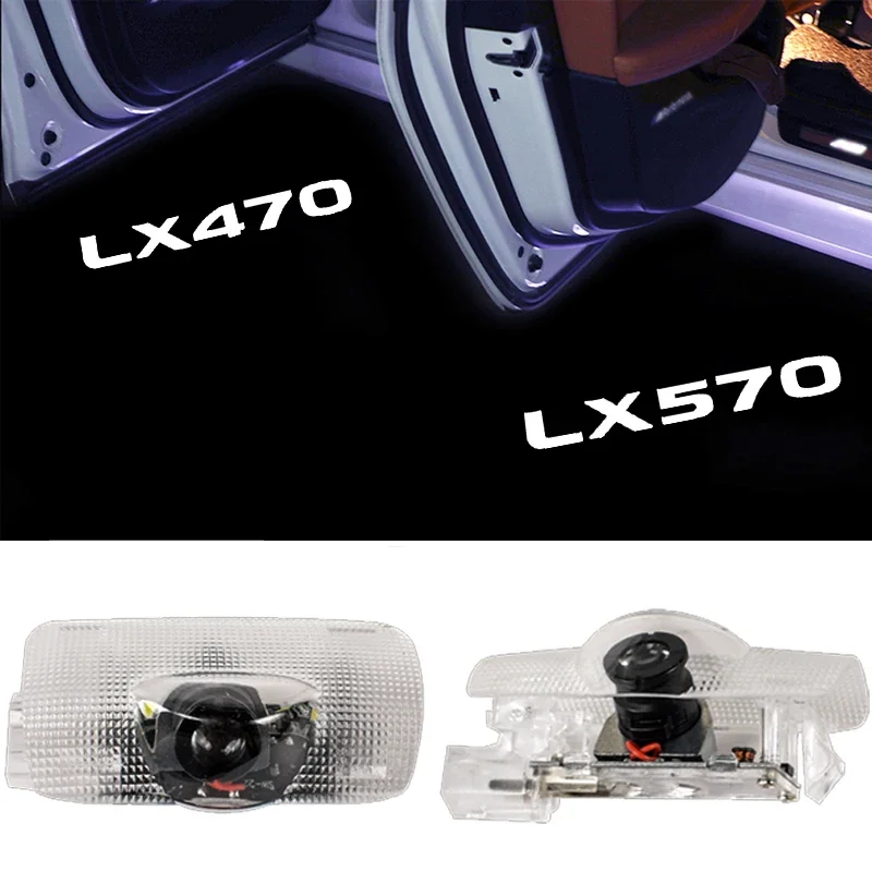 

2Pcs LED Car Door Welcome Lights Logo Ghost Shadow Projector Lamp for Lexus LX LX470 LX570 Courtesy Lamp Laser Light Accessories