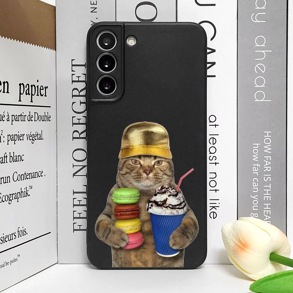 Funny Abstract Animal Cat Phone Case for Samsung Galaxy S24 S23 S22 S21 S20 Ultra S10 S9 S8 Plus FE Shockproof Soft Cover Fundas Funny Abstract Animal Cat Phone Case for Samsung Galaxy S24 S23 S22 S21 S20 Ultra S10 S9 S8 Plus FE Shockproof Soft Cover Fundas