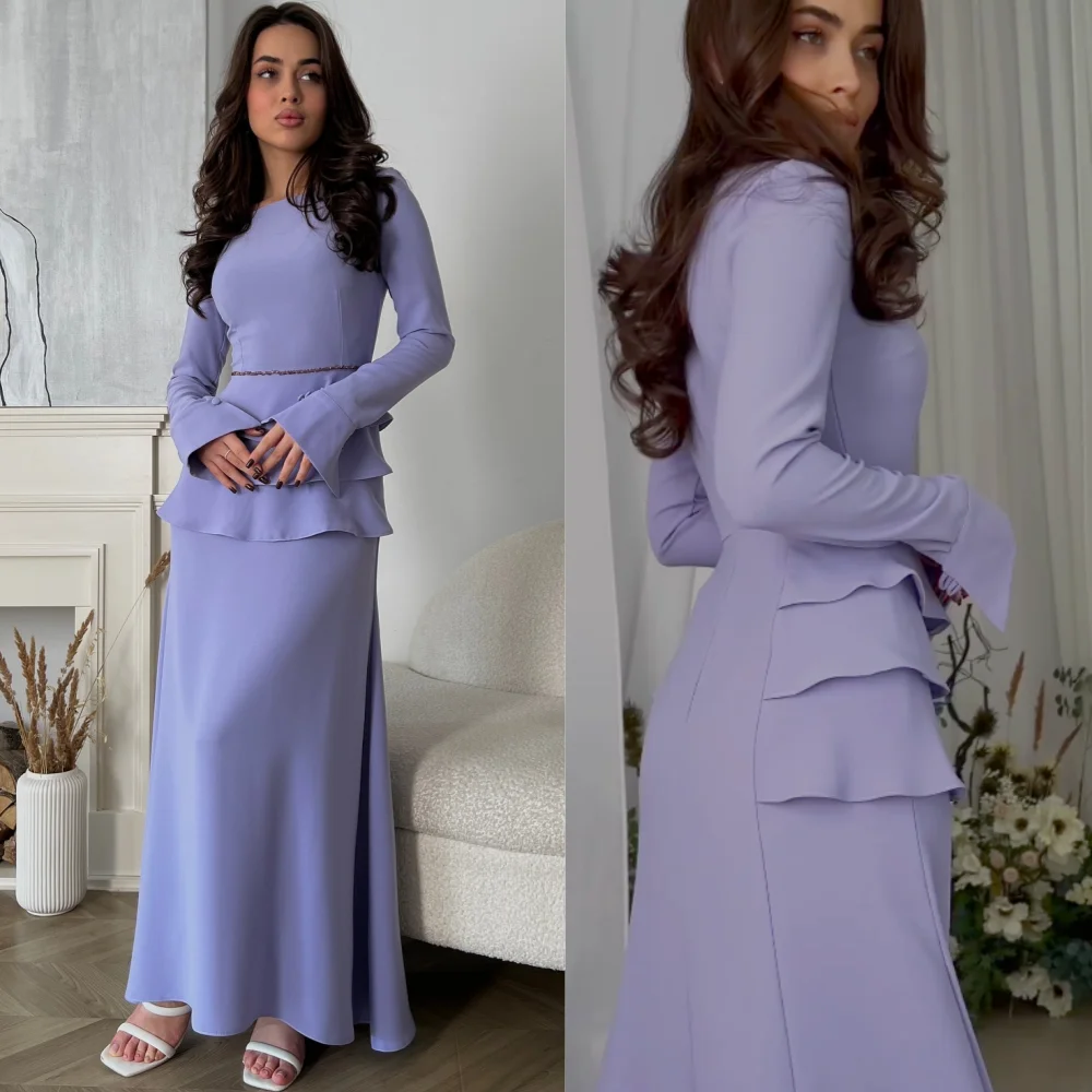 

Prom Dress Evening Jersey Ruffle Christmas A-line Square Neck Bespoke Occasion Gown Midi Dresses Saudi Arabia