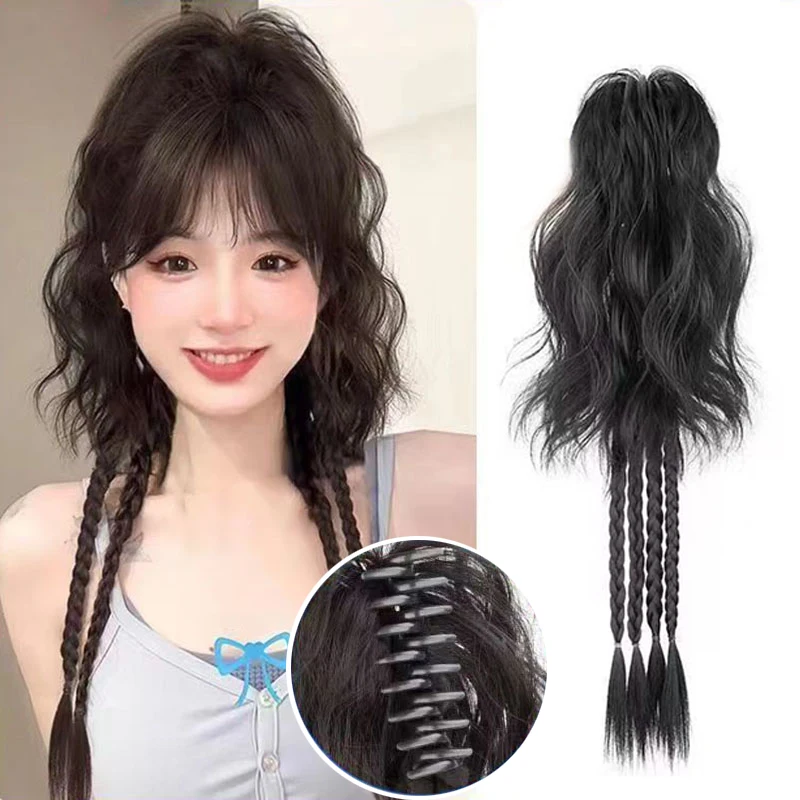 Synthetic Long Curly Hair Band With Clip Ponytail Wig Natural Claw Clip In Wavy Ponytail Extensions For Women Braided Hair Piece
Synthetic Long Curly Hair Band With Clip Ponytail Wig Natural Claw Clip In Wavy Ponytail Extensions For Women Braided Hair Piece