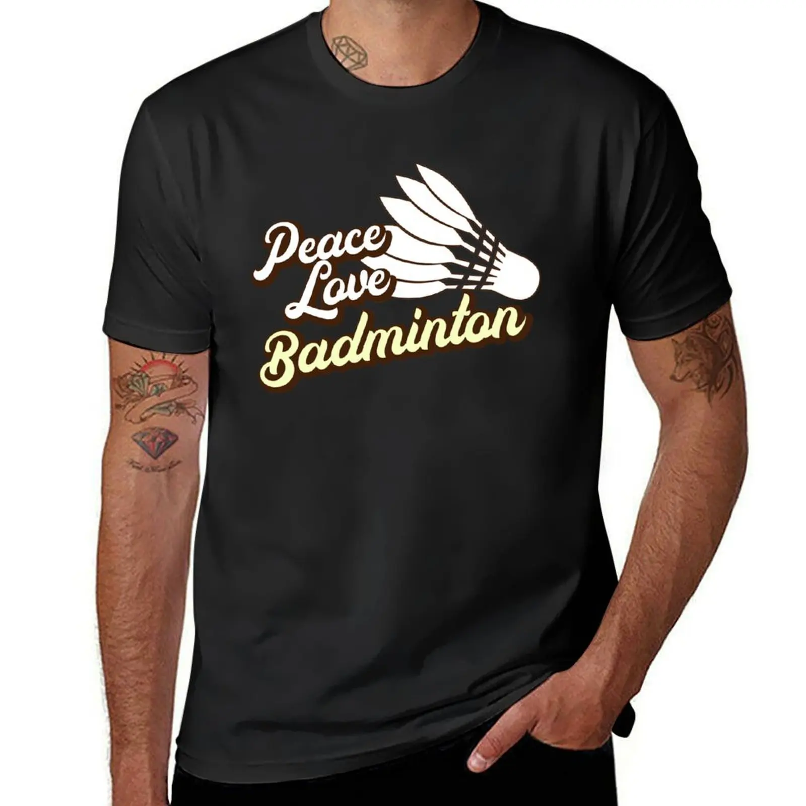 Peace Love Badminton. T-Shirt tops new edition customs design your own t shirts for men
Peace Love Badminton. T-Shirt tops new edition customs design your own t shirts for men
