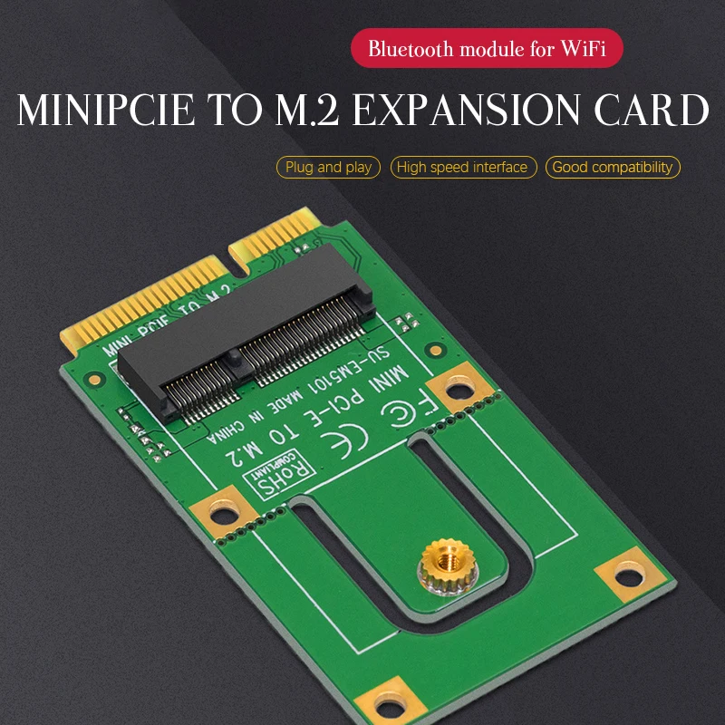 Адаптер-конвертер NGFF Key A-Mini PCI-E, плата расширения A Key M.2 NGFF на интерфейс PCI-e M.2 NGFF Key A на Mini PCI-E
Адаптер-конвертер NGFF Key A-Mini PCI-E, плата расширения A Key M.2 NGFF на интерфейс PCI-e M.2 NGFF Key A на Mini PCI-E