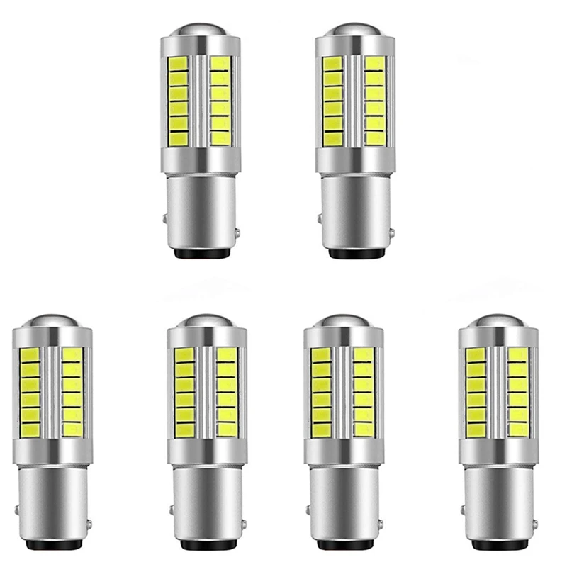 

Сверхъяркая Светодиодная лампа 1157, светодиодная лампа P21/5W BAY15D, светодиодные лампы с чипами 33SMD 5730 для торможения, поворота, парковки (набор из 6 шт.)