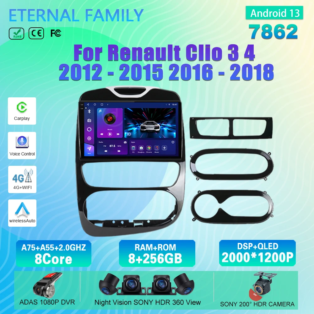 Автомагнитола для Renault Clio 3 4 10,1-2015 2012-2016, 2018 дюйма, Android 13, мультимедийный плеер с GPS, RDS, DSP, 4G, Lte, Wi-Fi, 2 Din, DVD
Автомагнитола для Renault Clio 3 4 10,1-2015 2012-2016, 2018 дюйма, Android 13, мультимедийный плеер с GPS, RDS, DSP, 4G, Lte, Wi-Fi, 2 Din, DVD